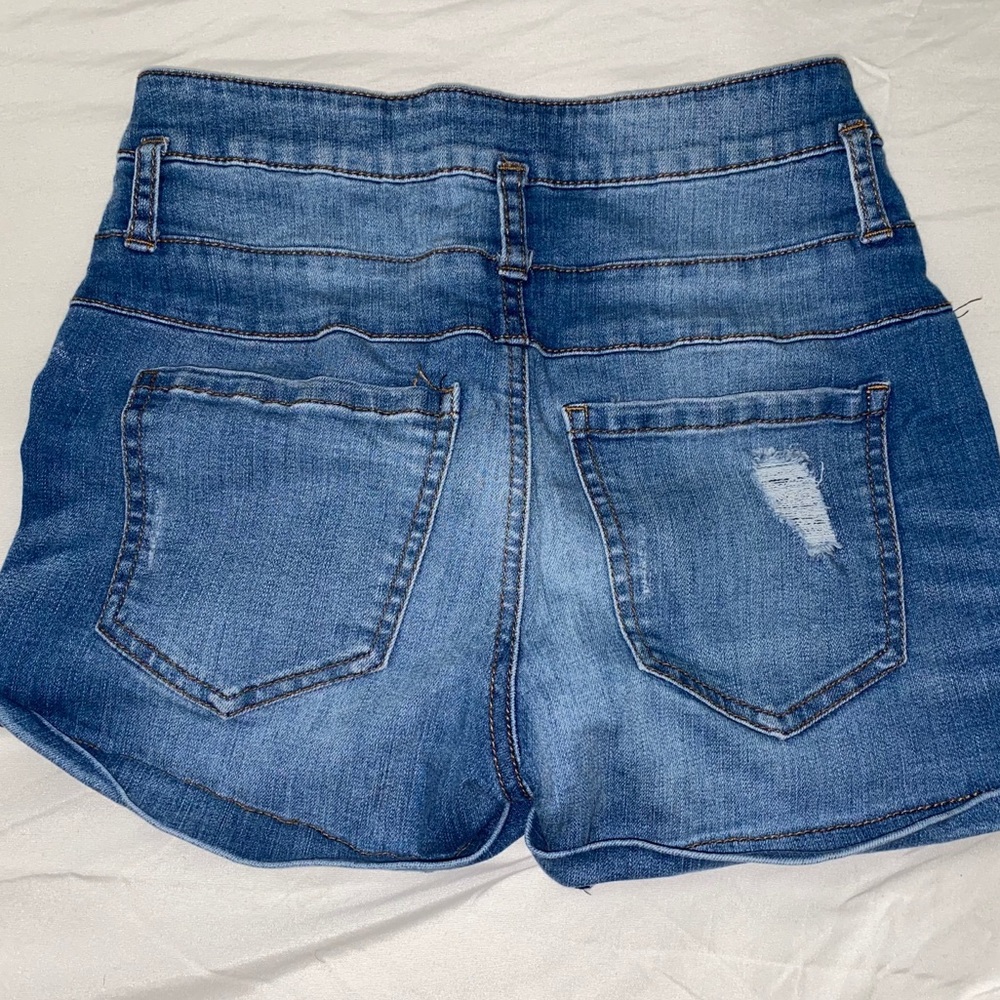 High Rise Jean Shorts - Picture 2 of 4